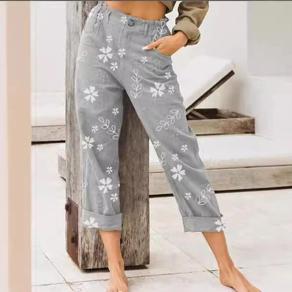 Damen Blühende Baumwollhose im Relaxed Fit R&B - Image 6