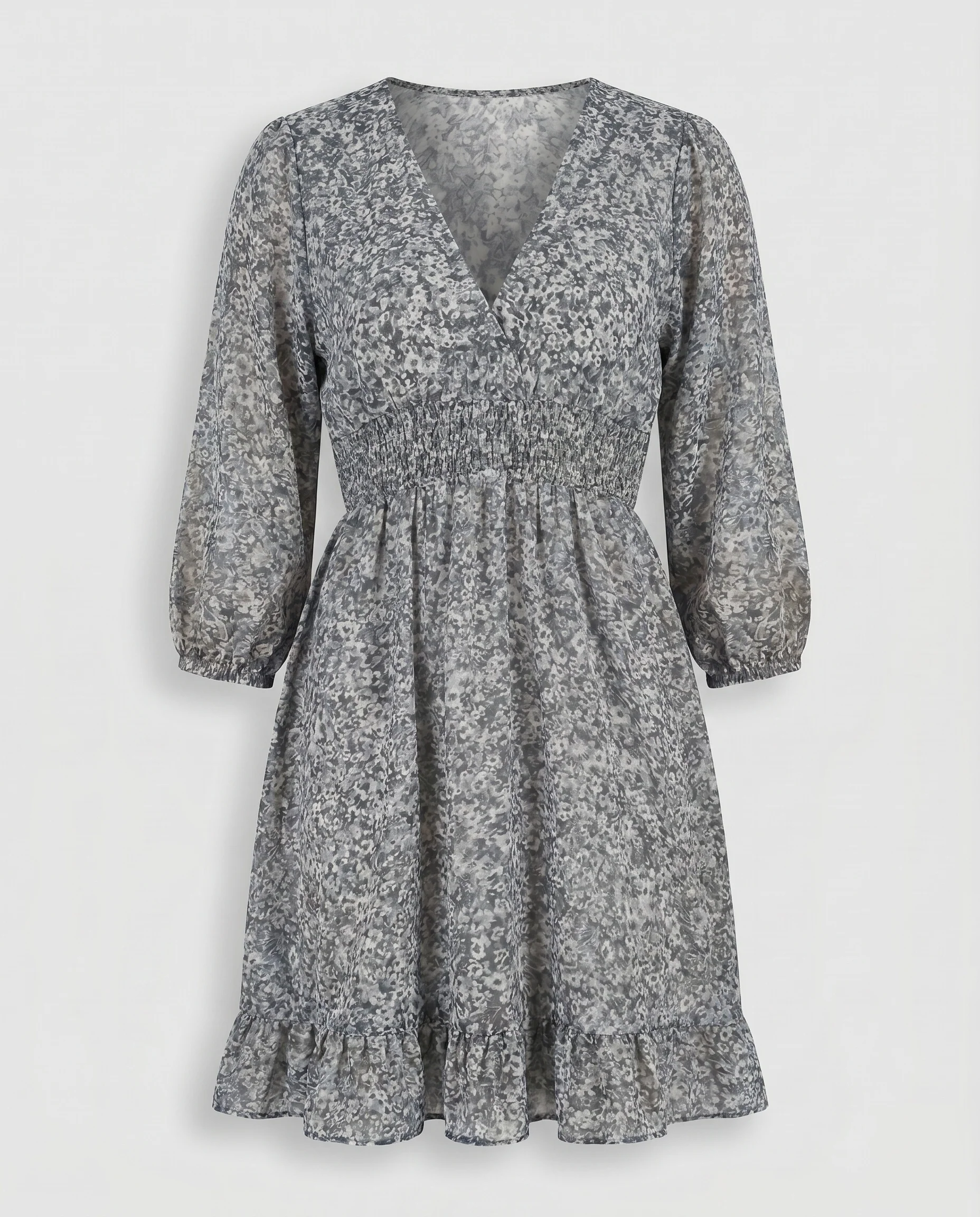 Damen Blumen- und V-Ausschnitt Kleid von R&B - Image 8