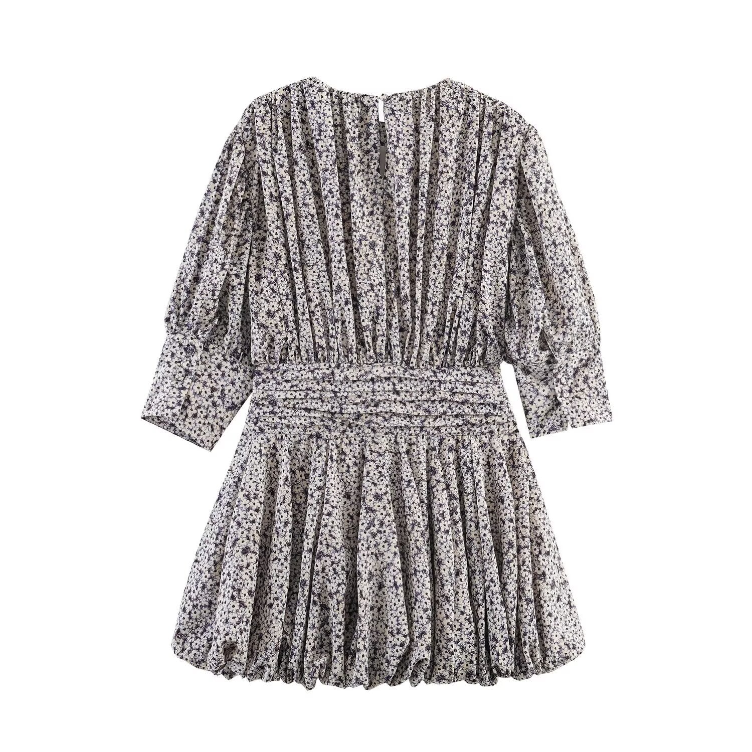 Damen Blumenkleid mit raffinierten Volants und elastischem Taillenbund R&B - Image 2