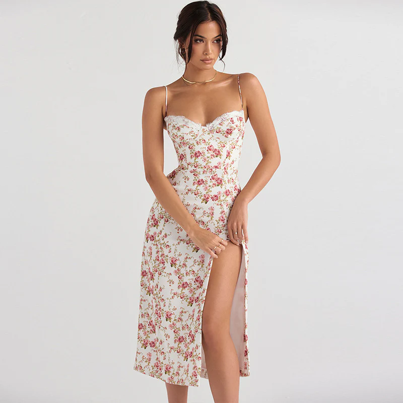 Damen Blumenkleid mit Spitze R&B - Image 4