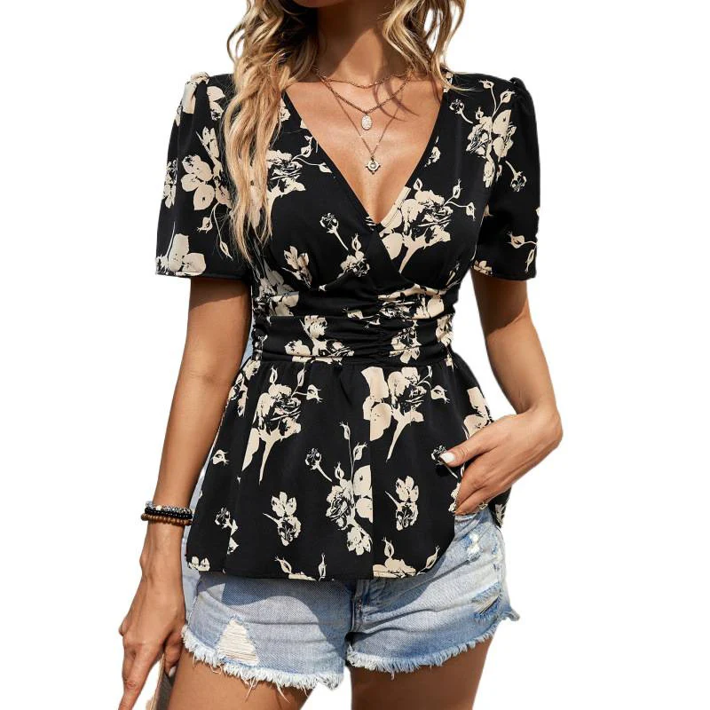 Damen Blumenshirt mit Peplum-Design R&B - Image 10