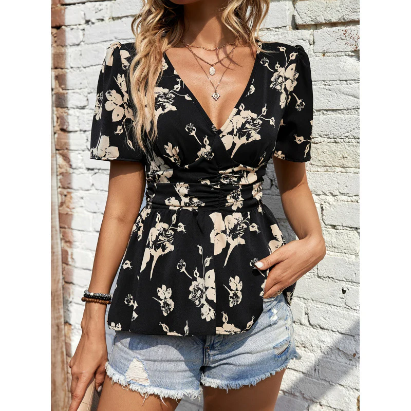 Damen Blumenshirt mit Peplum-Design R&B - Image 13