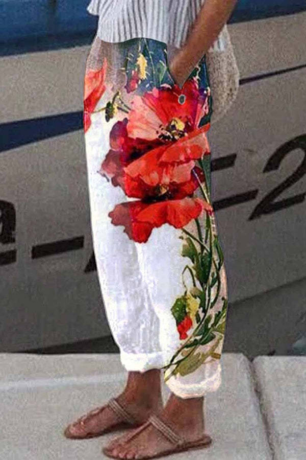 Damen Blumige Freizeithose R&B - Image 6