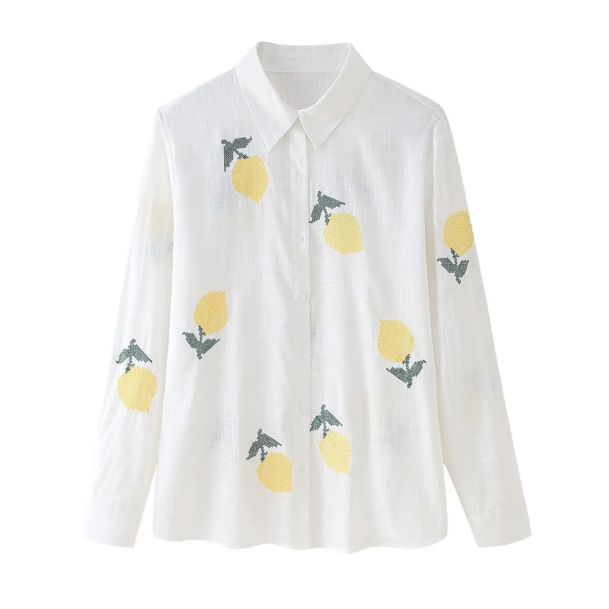 Damen Bluse mit fröhlichem Zitronen-Muster R&B - Image 4