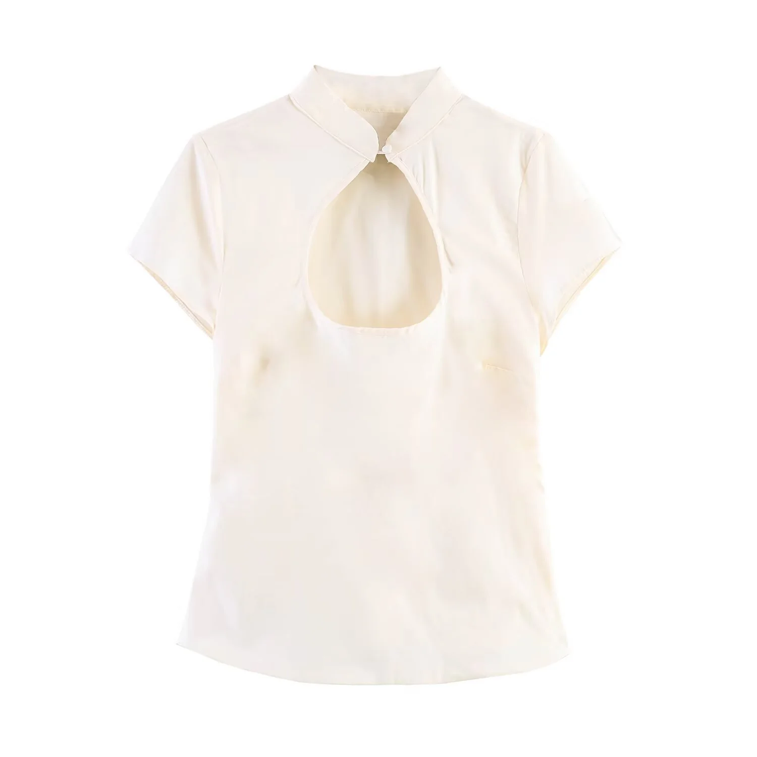 Damen Bluse mit innovativem Ausschnitt und elegantem Kragen R&B - Image 3