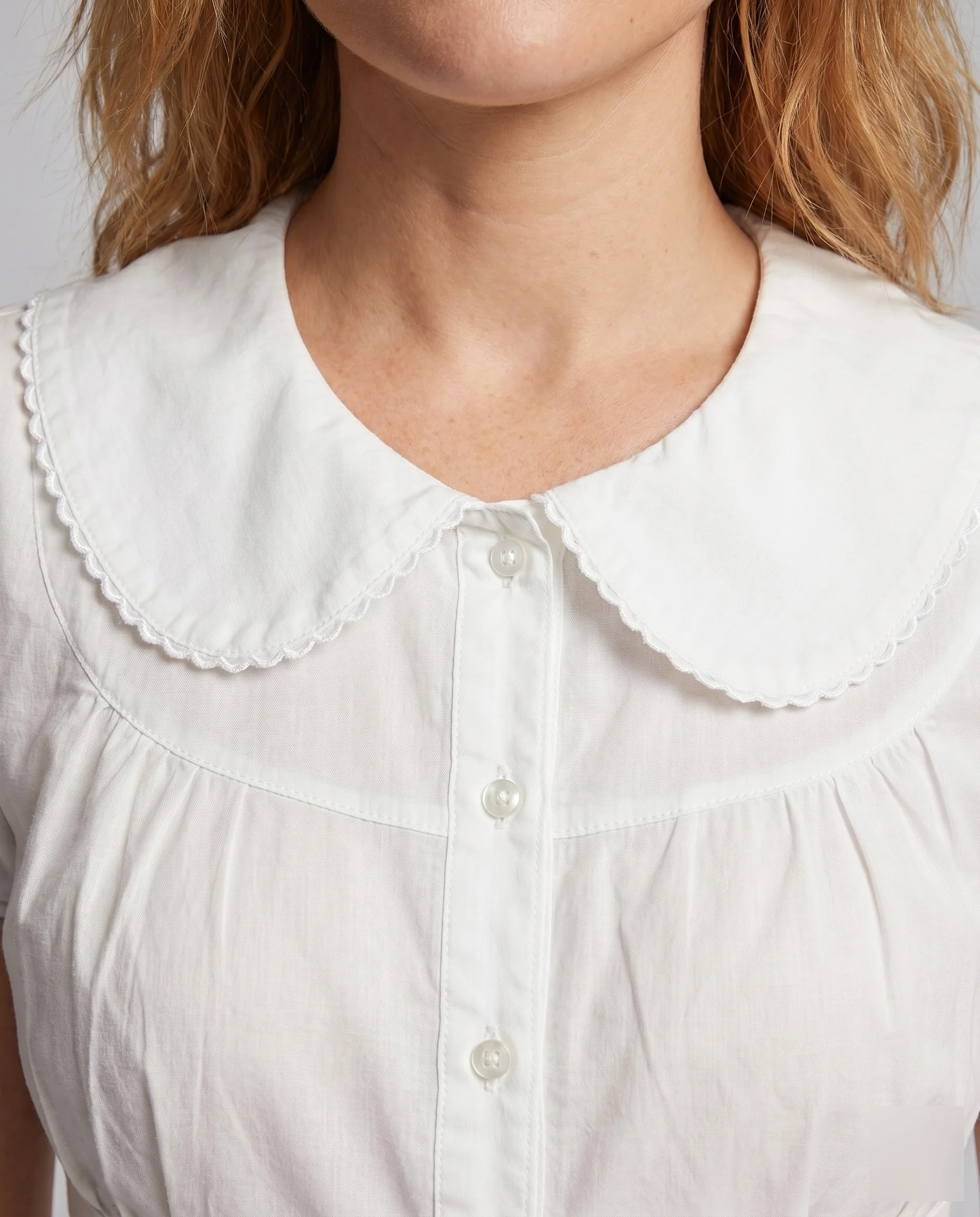 Damen Bluse mit Kragen und gerüschtem Design R&B - Image 3