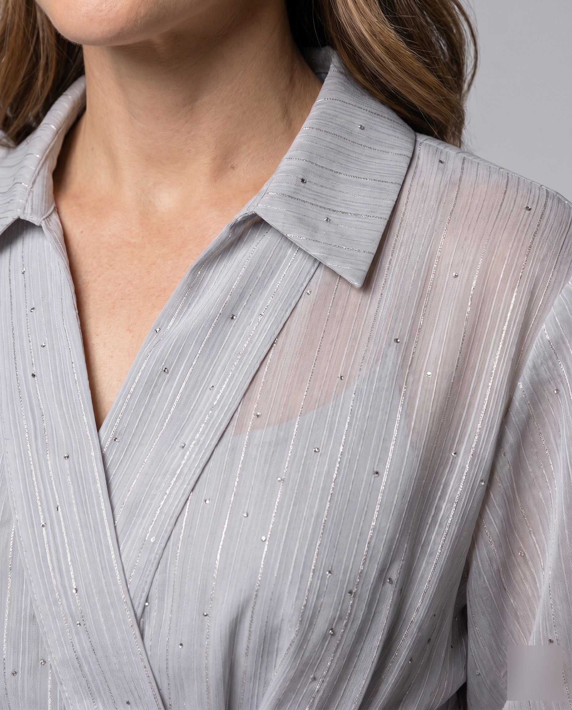 Damen Bluse mit Puffärmeln und tailliertem Schnitt R&B - Image 3