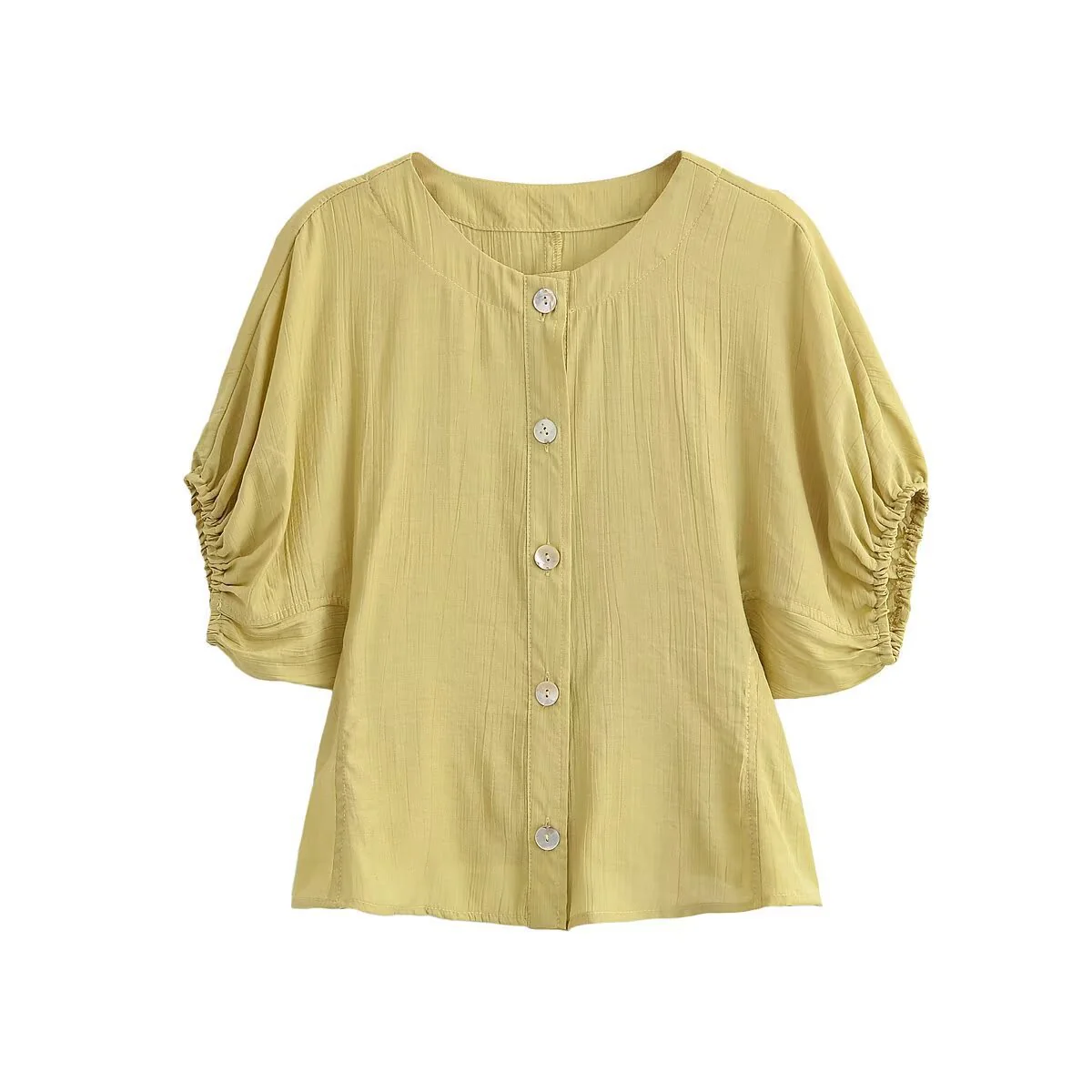 Damenbluse mit Puffärmeln und dekorativen Knöpfen R&B - Image 6