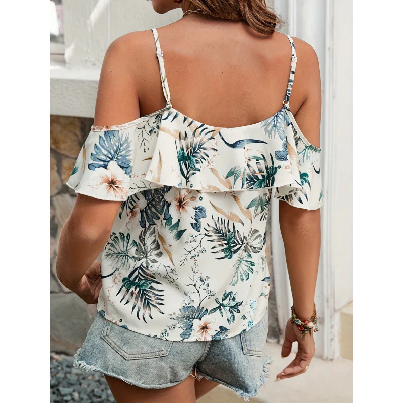Damen Bluse mit Rüschendetails und offenen Schultern R&B - Image 3