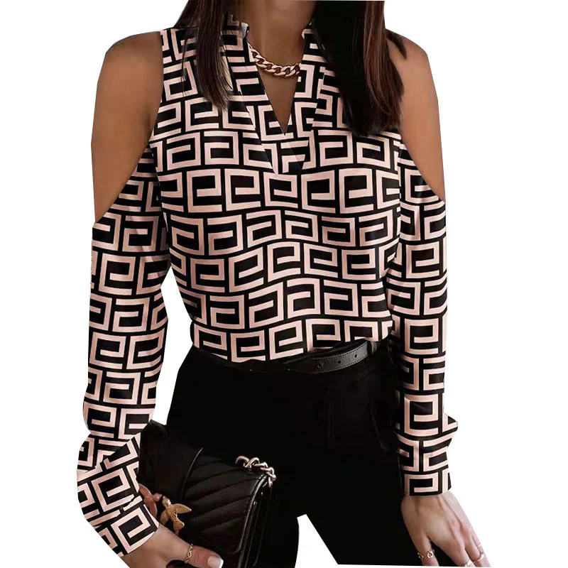 Damen Bluse mit schulterfreier Verarbeitung und floralem Druck R&B - Image 6