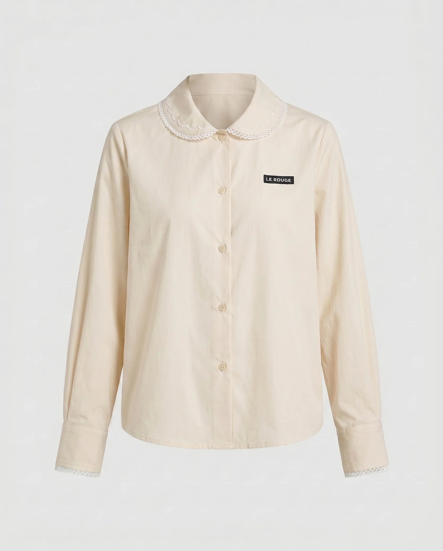 Damen Bluse mit Spitzenkragen und modischen Applikationen R&B - Image 7