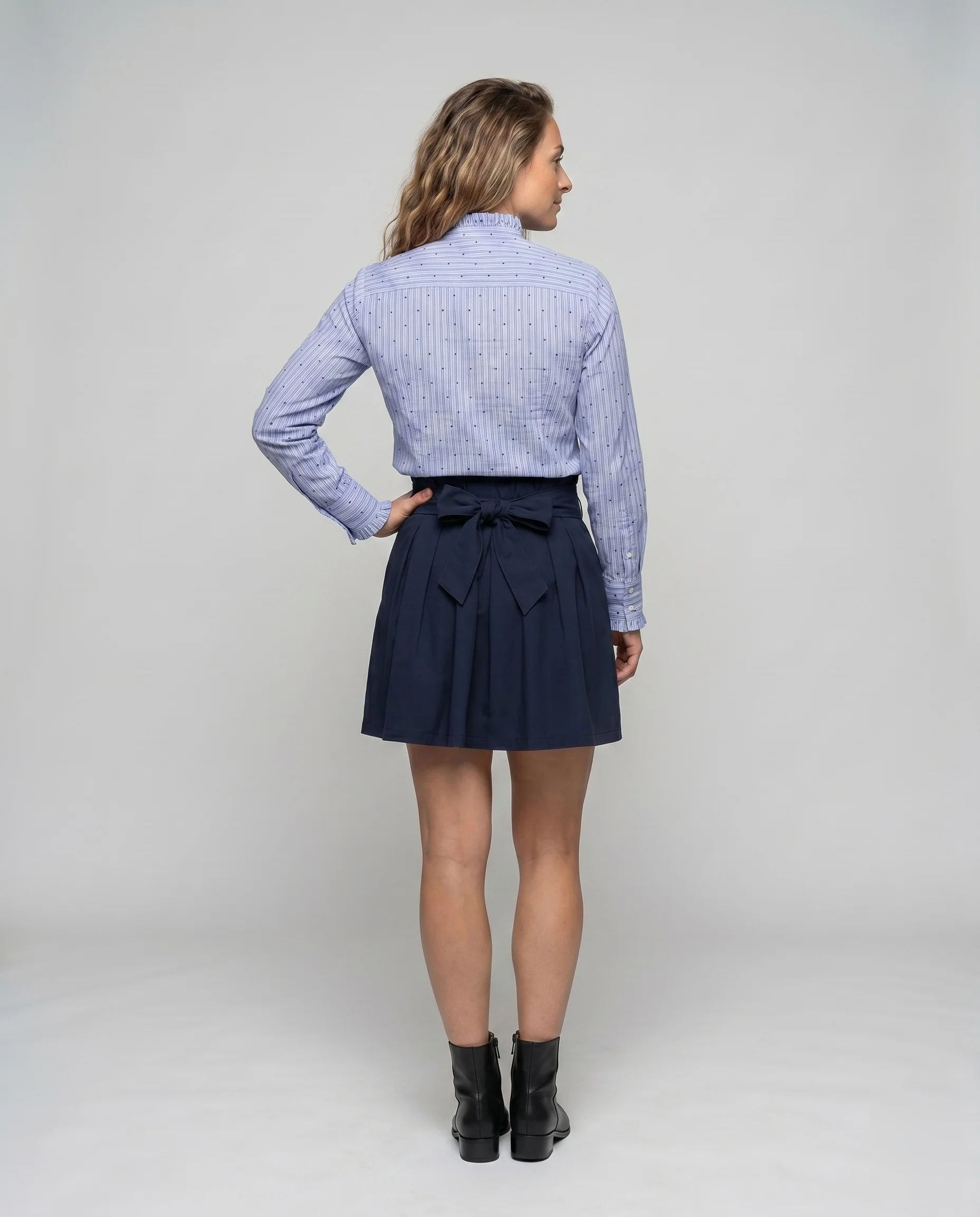 Damen Bluse mit Stehkragen und Rüschendetails R&B - Image 4