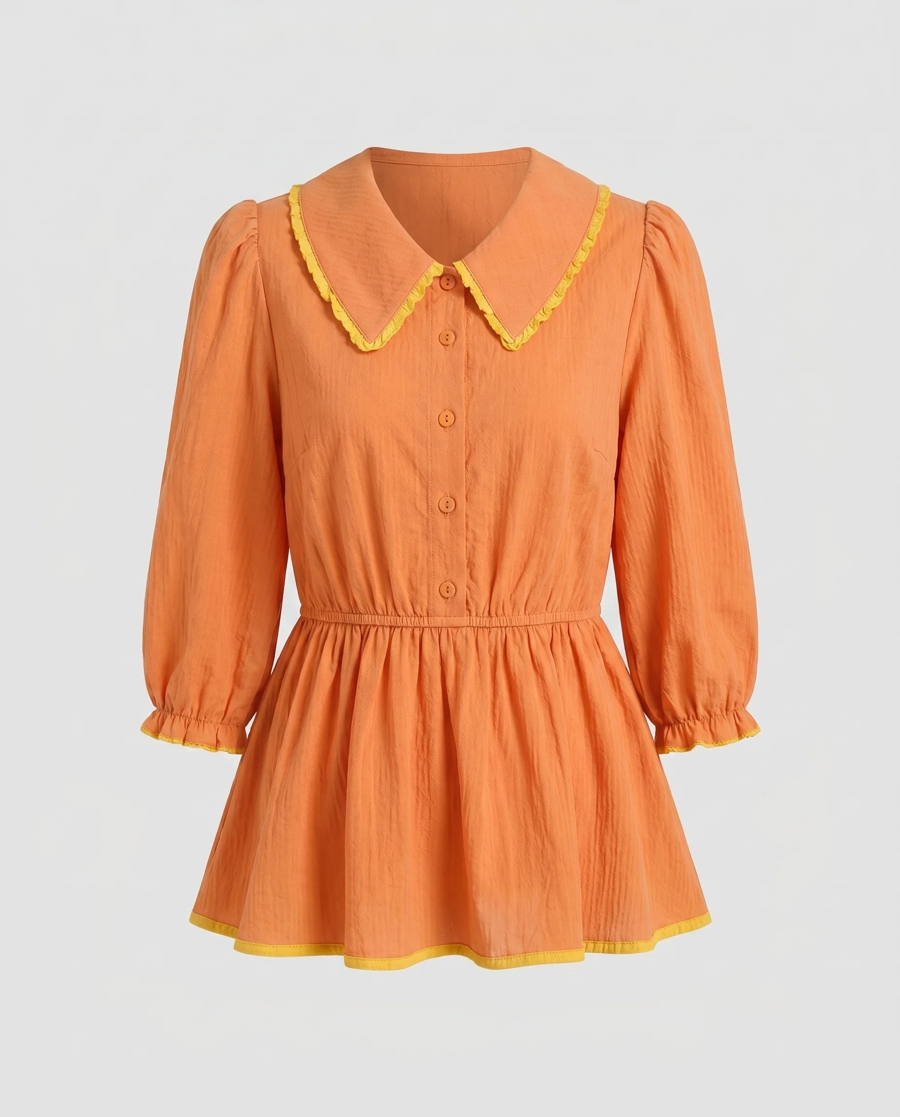 Damen Bluse mit Volant und auffälligem Kragen R&B - Image 5