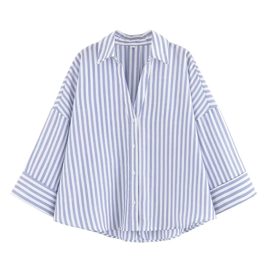Damen Hemdblusenshirt mit lässigem Schnitt und eleganten 3/4-Ärmeln R&B - Image 16