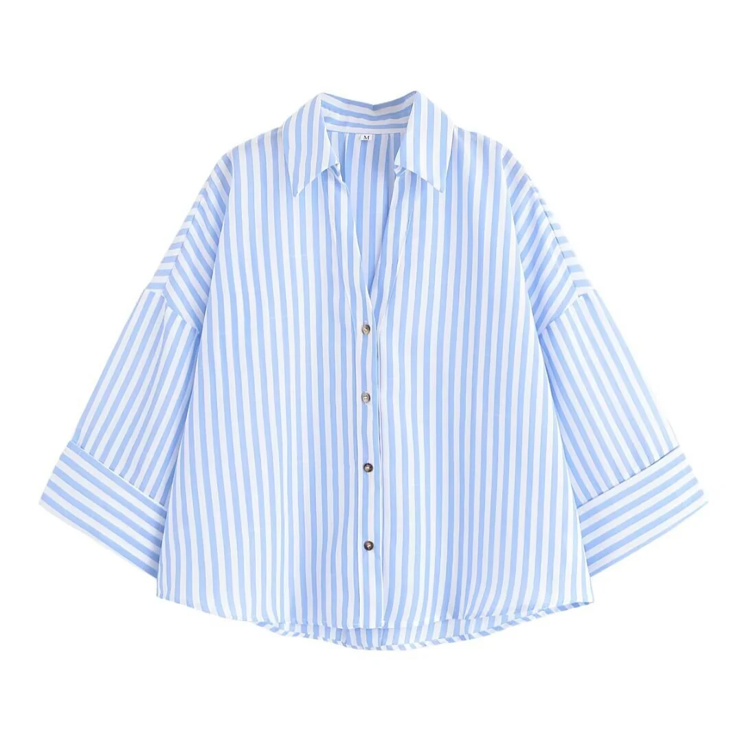 Damen Hemdblusenshirt mit lässigem Schnitt und eleganten 3/4-Ärmeln R&B - Image 26