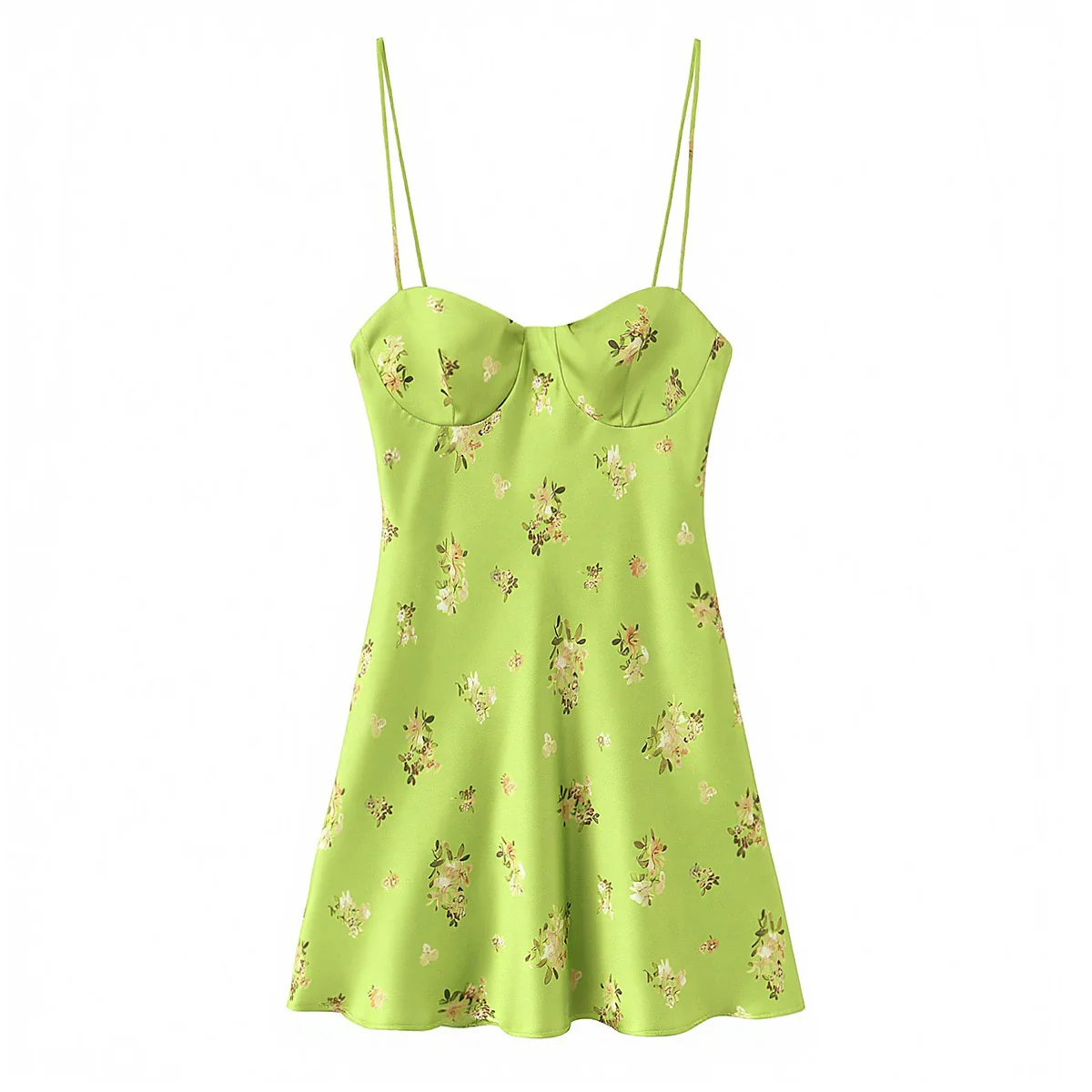 Damen Blusenkleid mit zartem Blumenmuster und schwingendem Rock R&B - Image 5