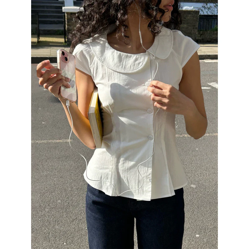 Damen Blusenshirt mit elegantem Kragen und tailliertem Schnitt R&B