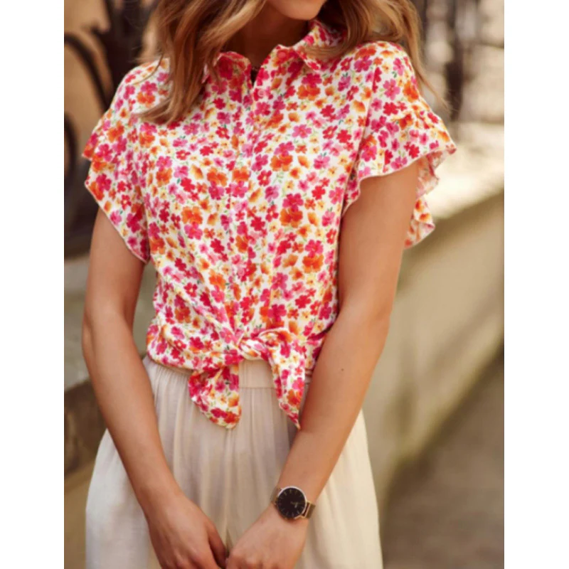 Damen Blusenshirt mit floralem Muster und Rüschendetails R&B - Image 6