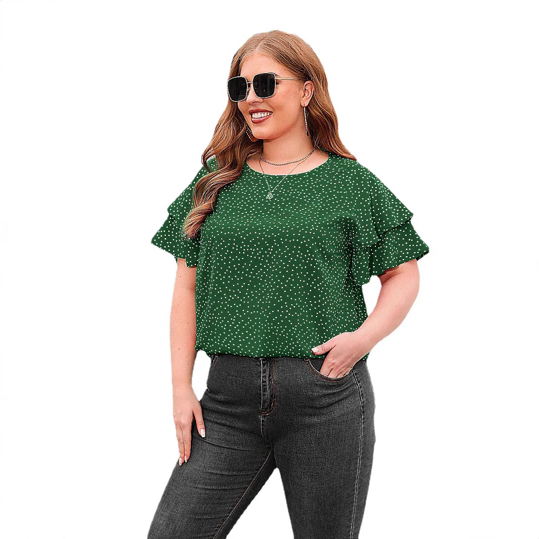Damen Blusenshirt mit Volants und Punktedesign R&B - Image 5