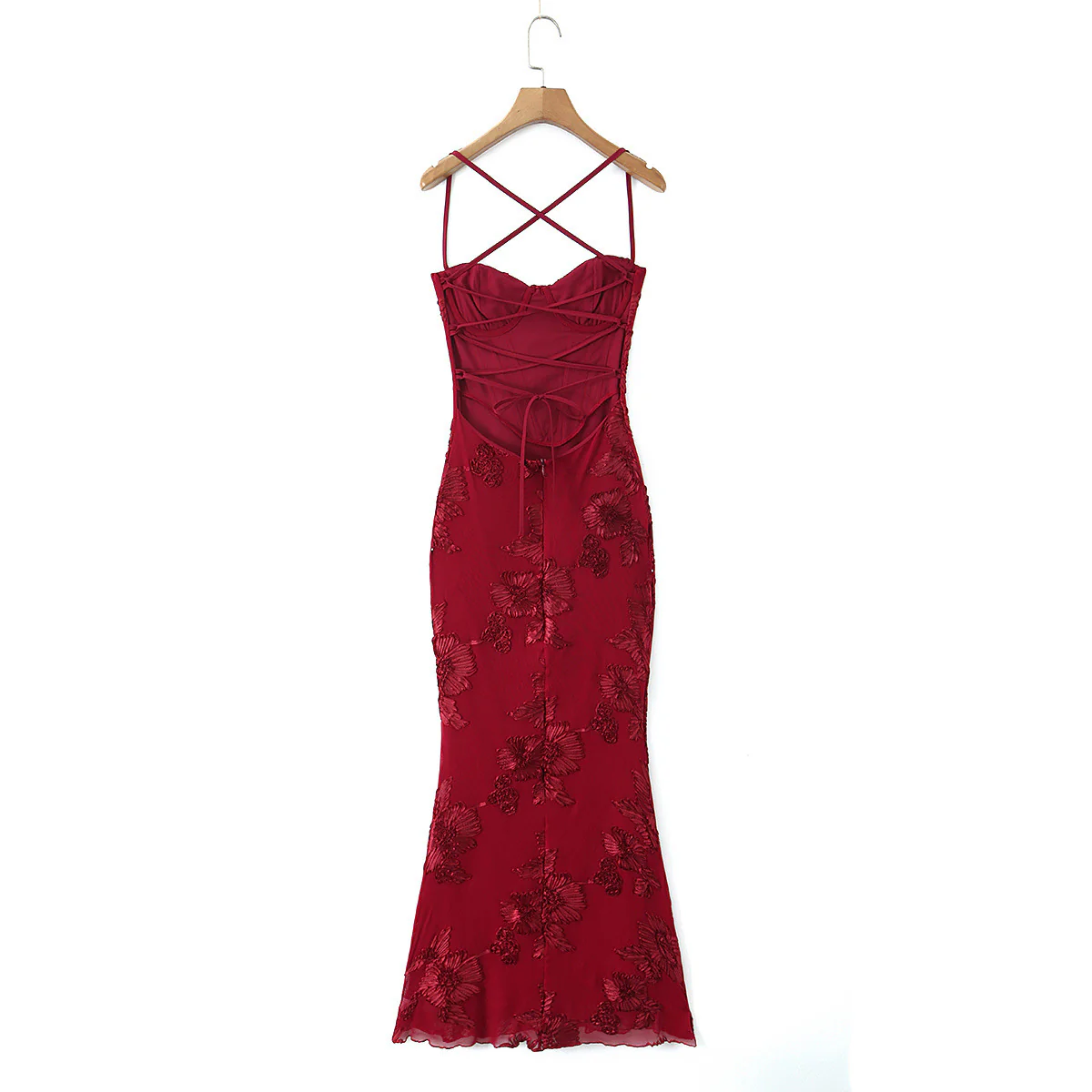 Damen Bodycon Kleid mit floralem Spitzenbesatz R&B - Image 2