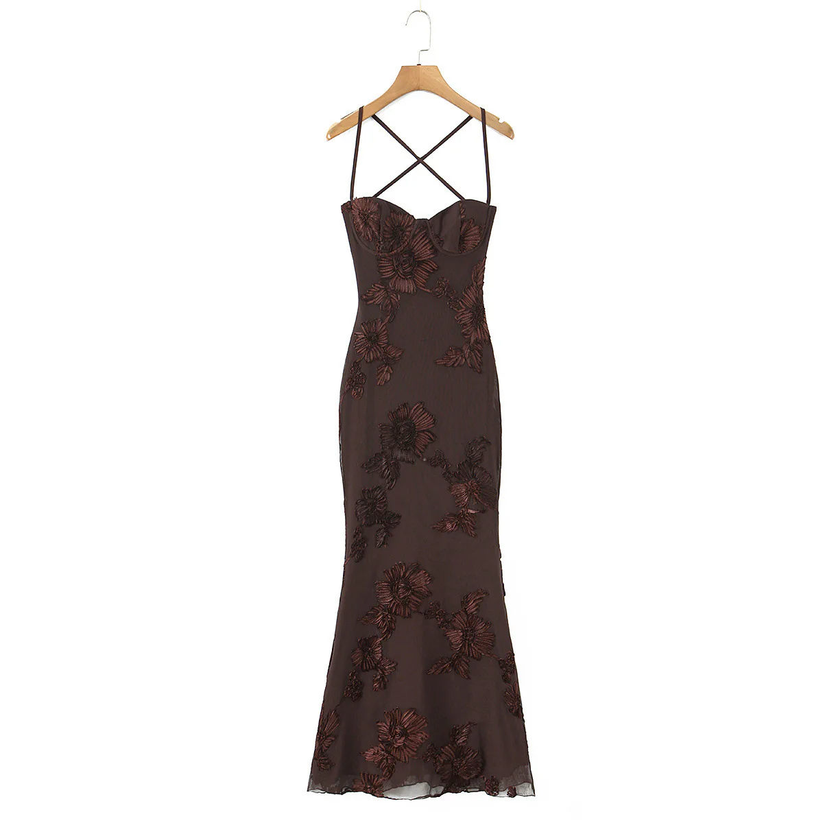 Damen Bodycon Kleid mit floralem Spitzenbesatz R&B - Image 3