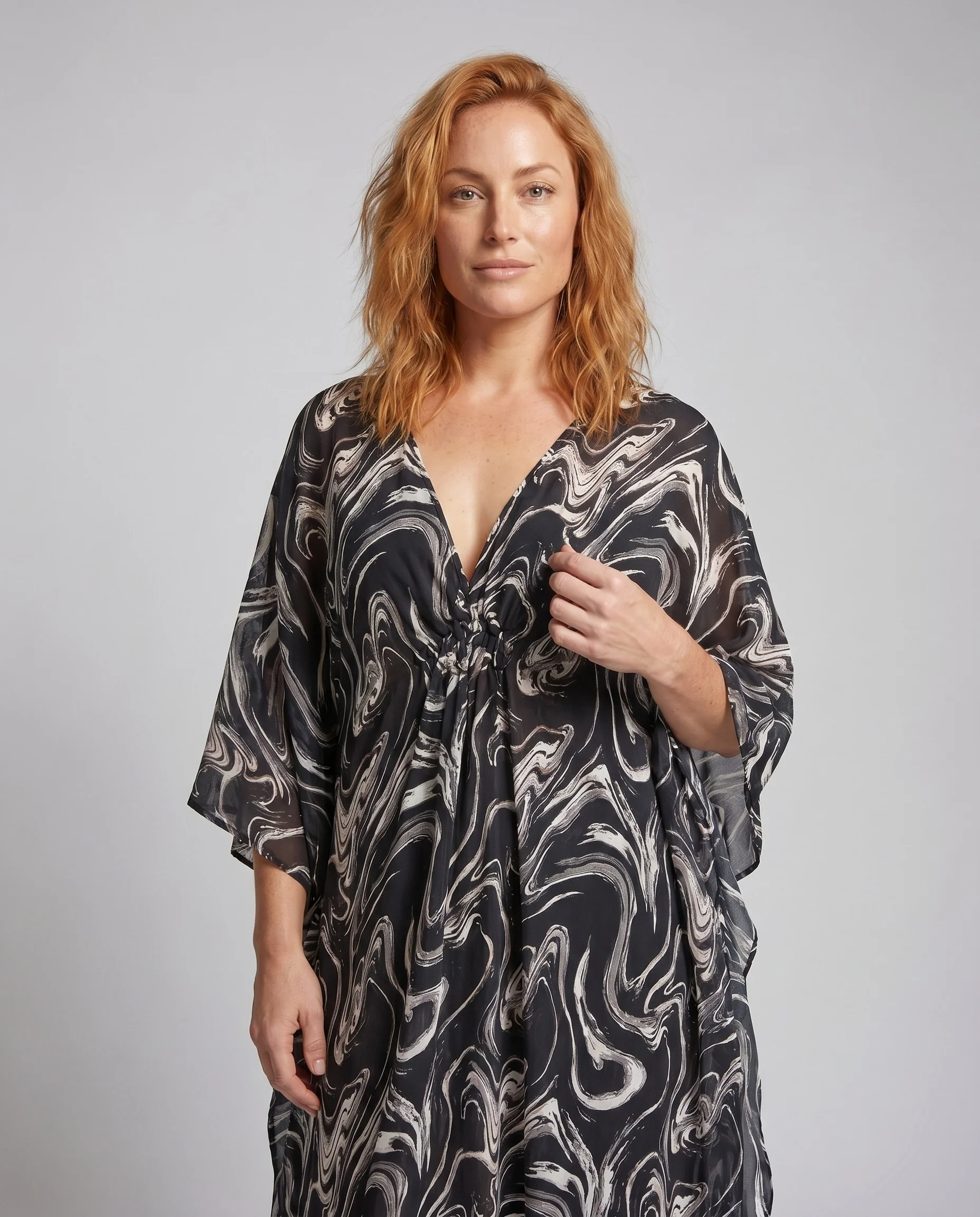 Damen Bohemian Maxikleid mit fließendem Schnitt und künstlerischem Design R&B - Image 2