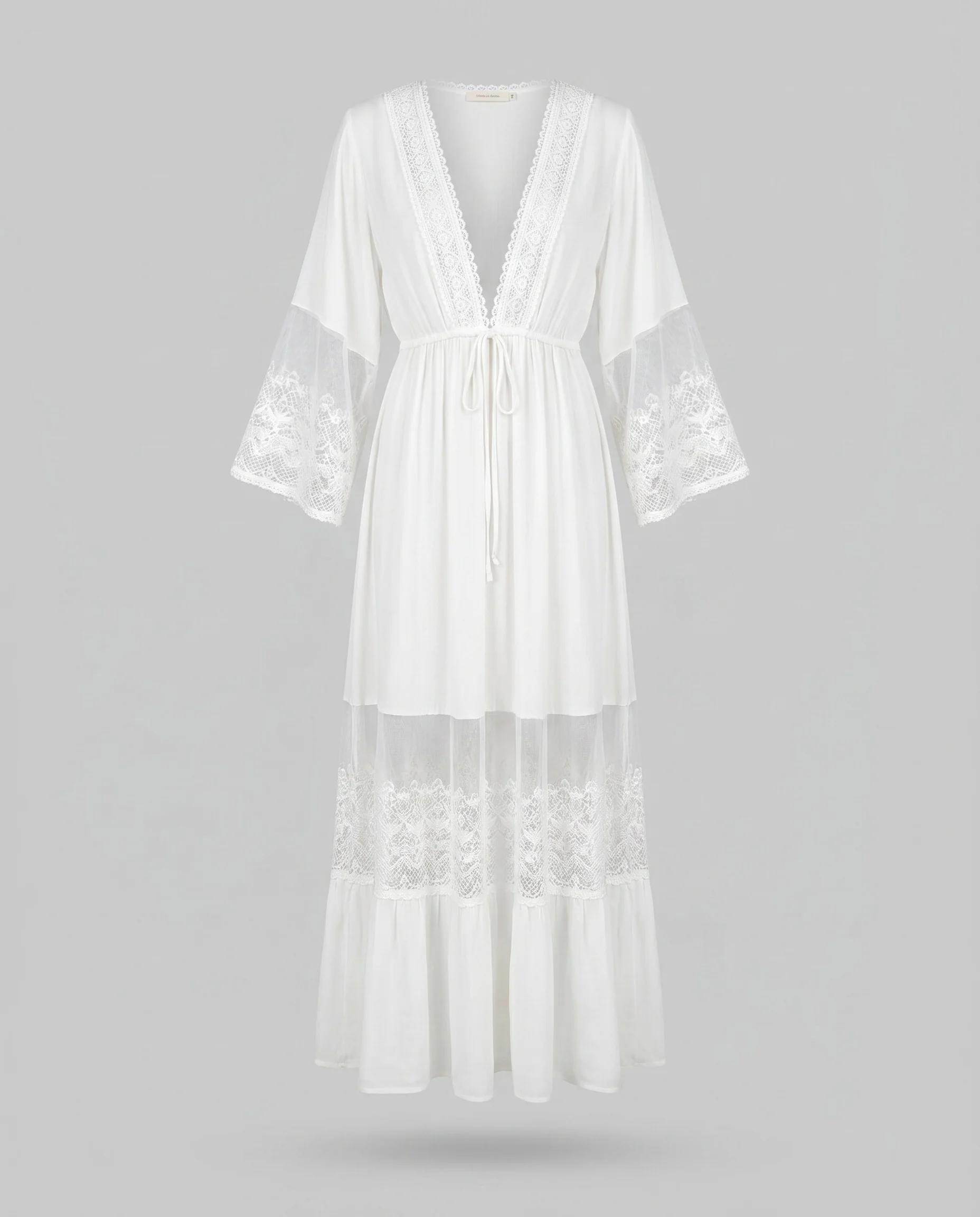 Damen Boho-inspirierter Spitzen-Kaftan mit fließendem Schnitt R&B - Image 5
