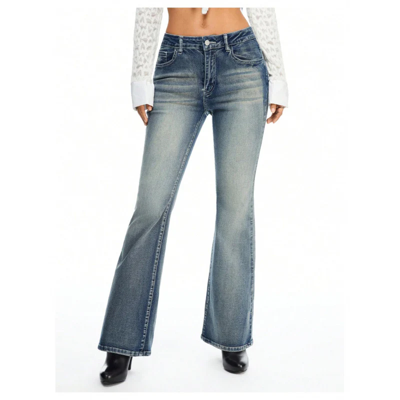 Damen Bootcut Jeans mit verzierten Taschen R&B - Image 2