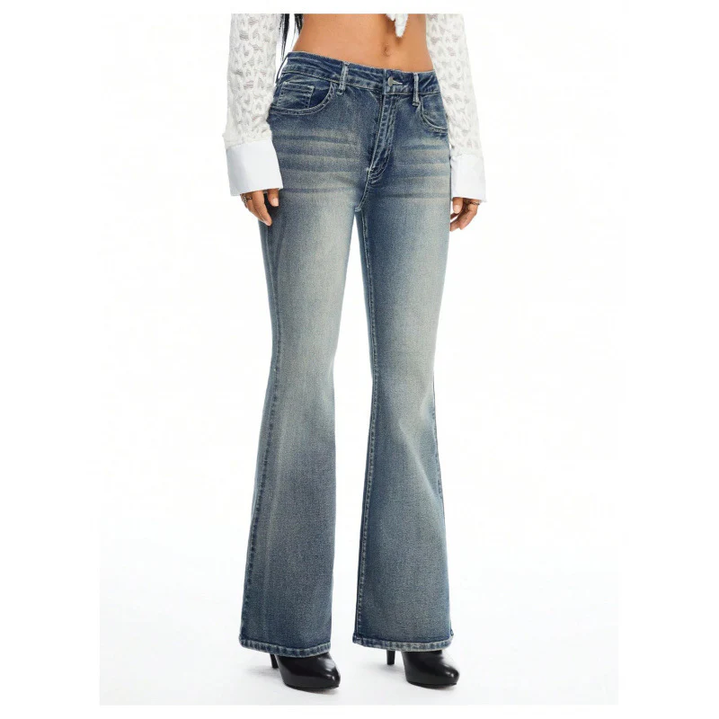 Damen Bootcut Jeans mit verzierten Taschen R&B - Image 3
