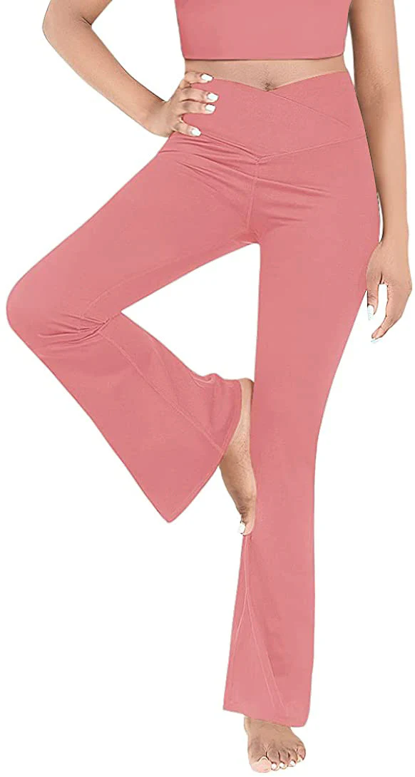 Damen Bootcut Yoga-Hose aus elastischem Material mit hohem Bund R&B - Image 17