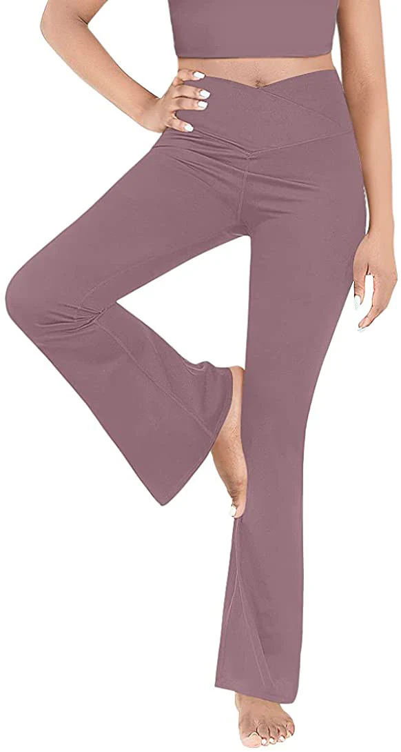 Damen Bootcut Yoga-Hose aus elastischem Material mit hohem Bund R&B - Image 26