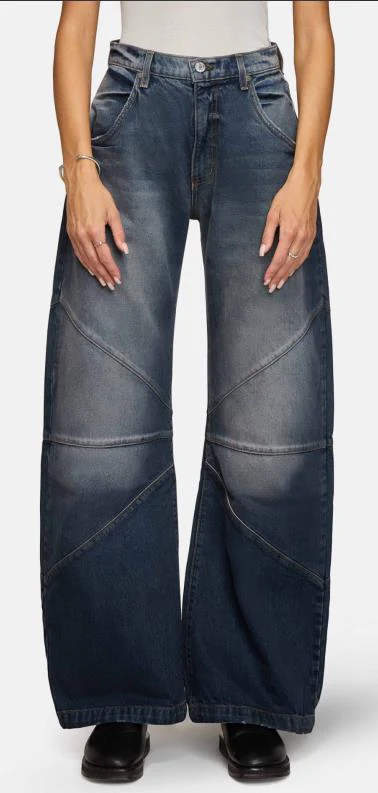Damen breite Jeans mit einzigartigem Nahtdesign im angesagten Stil R&B - Image 6