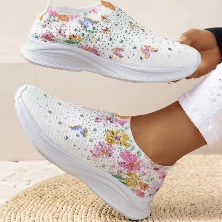 Damen farbenfrohe Design-Sneaker mit elastischem Einschlupf R&B - Image 2