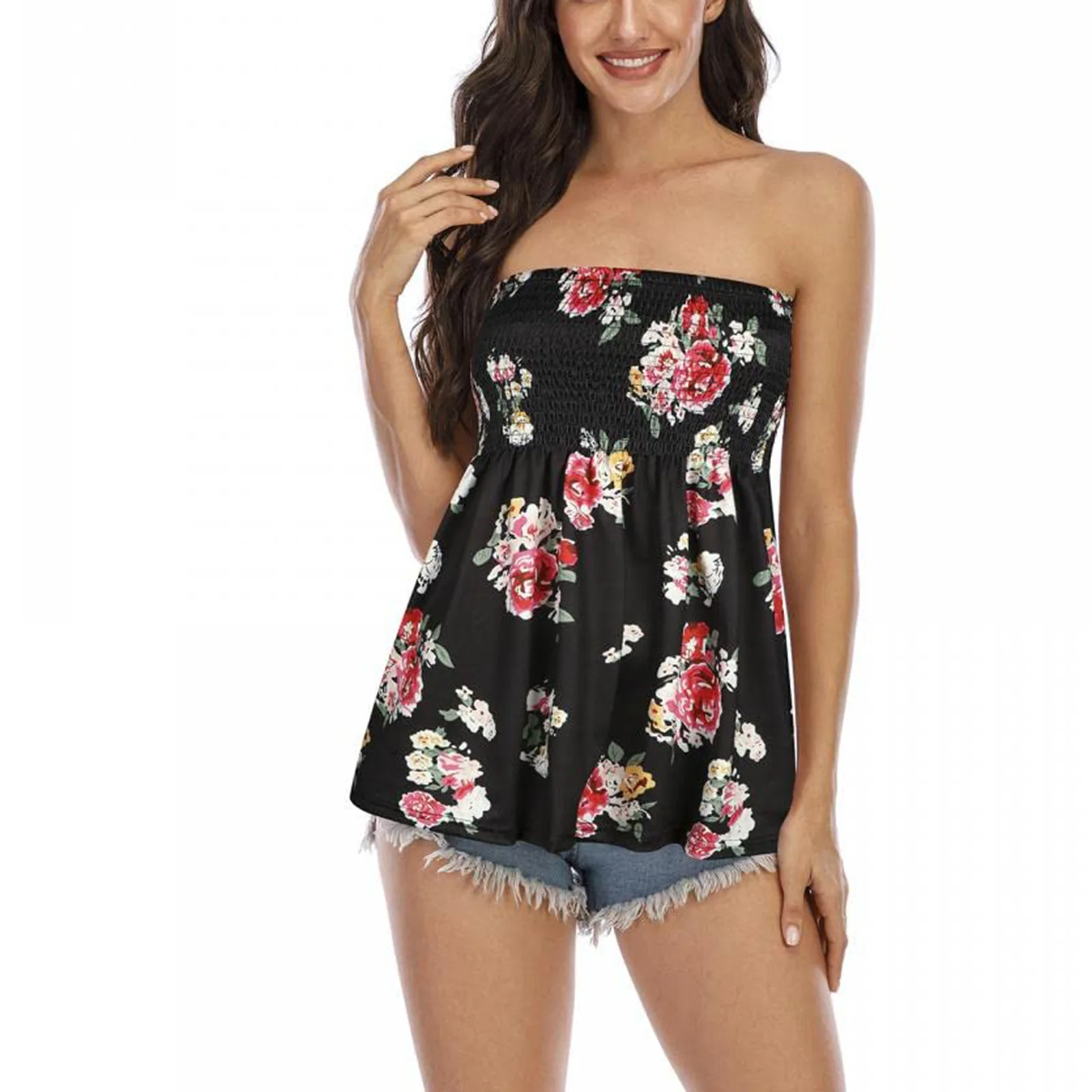 Damen Bustier-Oberteil mit floralem Design R&B - Image 5