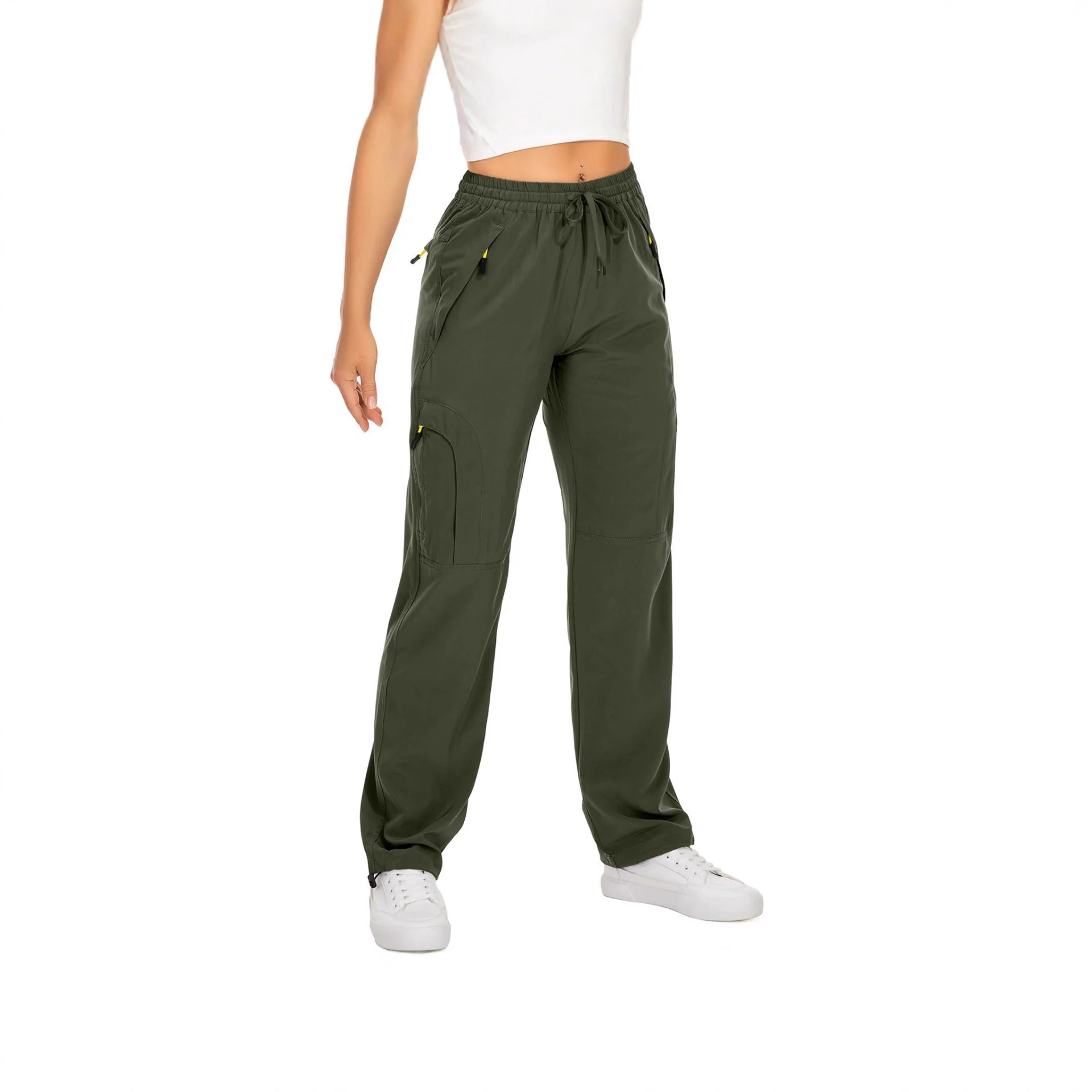 Damen Cargo-Hose mit seitlichen Taschen und elastischem Bund R&B - Image 3