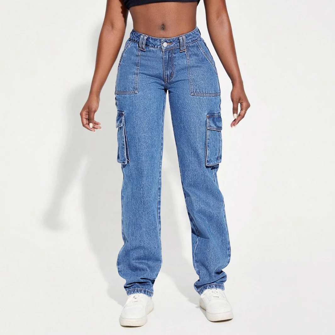 Damen Cargo-Jeans mit elastischem Bund und innovativem Design R&B - Image 5