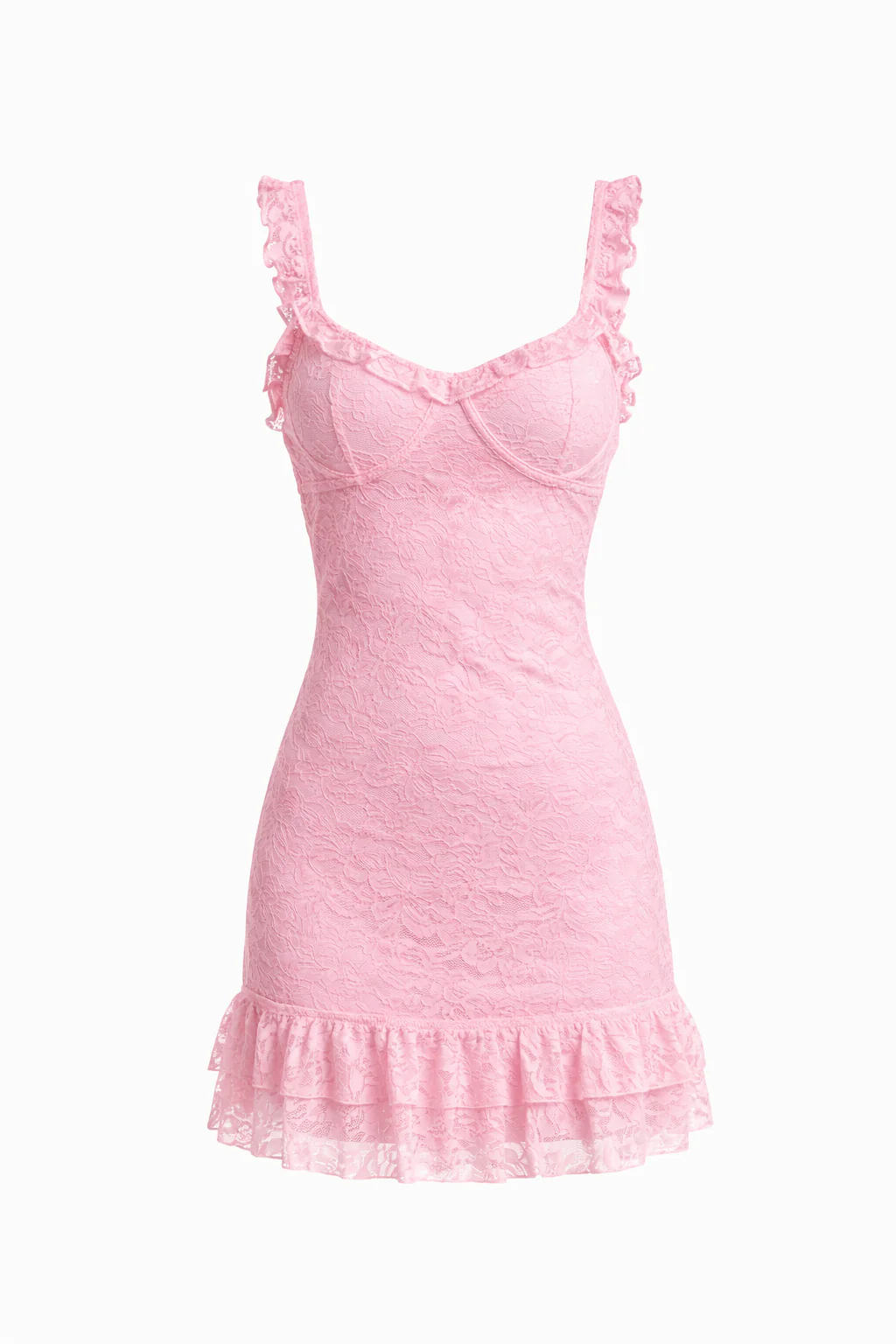 Damen Chiffon Minikleid mit Rüschendetails und ethereal Design R&B - Image 6