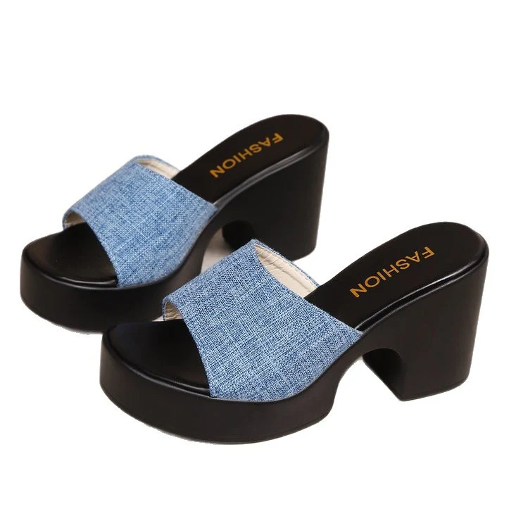Damen Chunky Plattform-Sandalen mit modischem Design und erhöhtem Blockabsatz R&B - Image 5