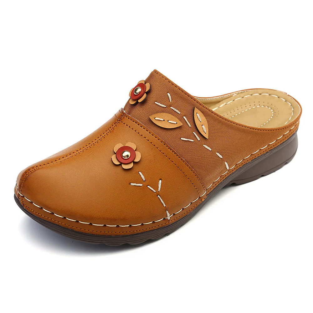 Damen Clogs mit floralem Applikationsdesign und rutschfester Sohle R&B - Image 7