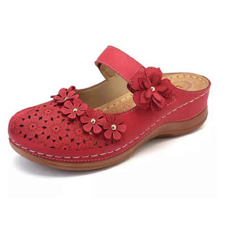 Damen-Clogs mit floralem Design und verstellbarem Riemen R&B - Image 11