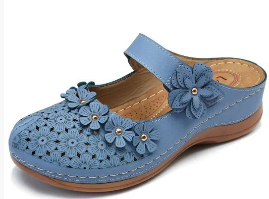 Damen-Clogs mit floralem Design und verstellbarem Riemen R&B - Image 7