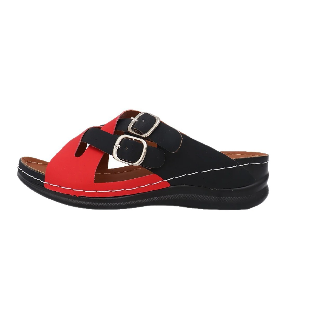 Damen Clogs mit komfortablem Fußbett und modischem Riemendesign R&B - Image 5