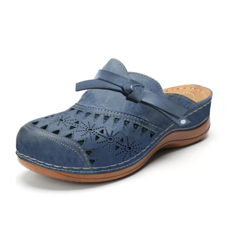 Damen Clogs mit luftiger Perforation und elegantem Riemen R&B - Image 10
