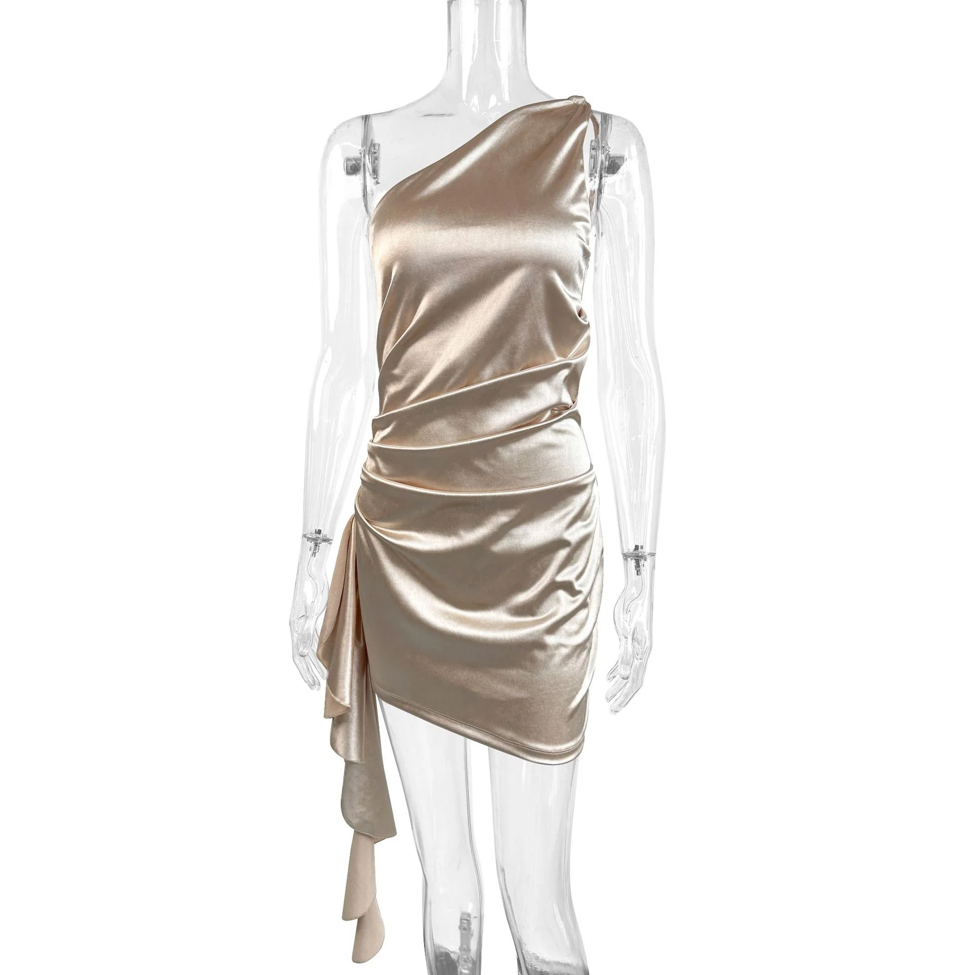 Damen Cocktailkleid mit asymmetrischem Schnitt und drapierten Details R&B - Image 4