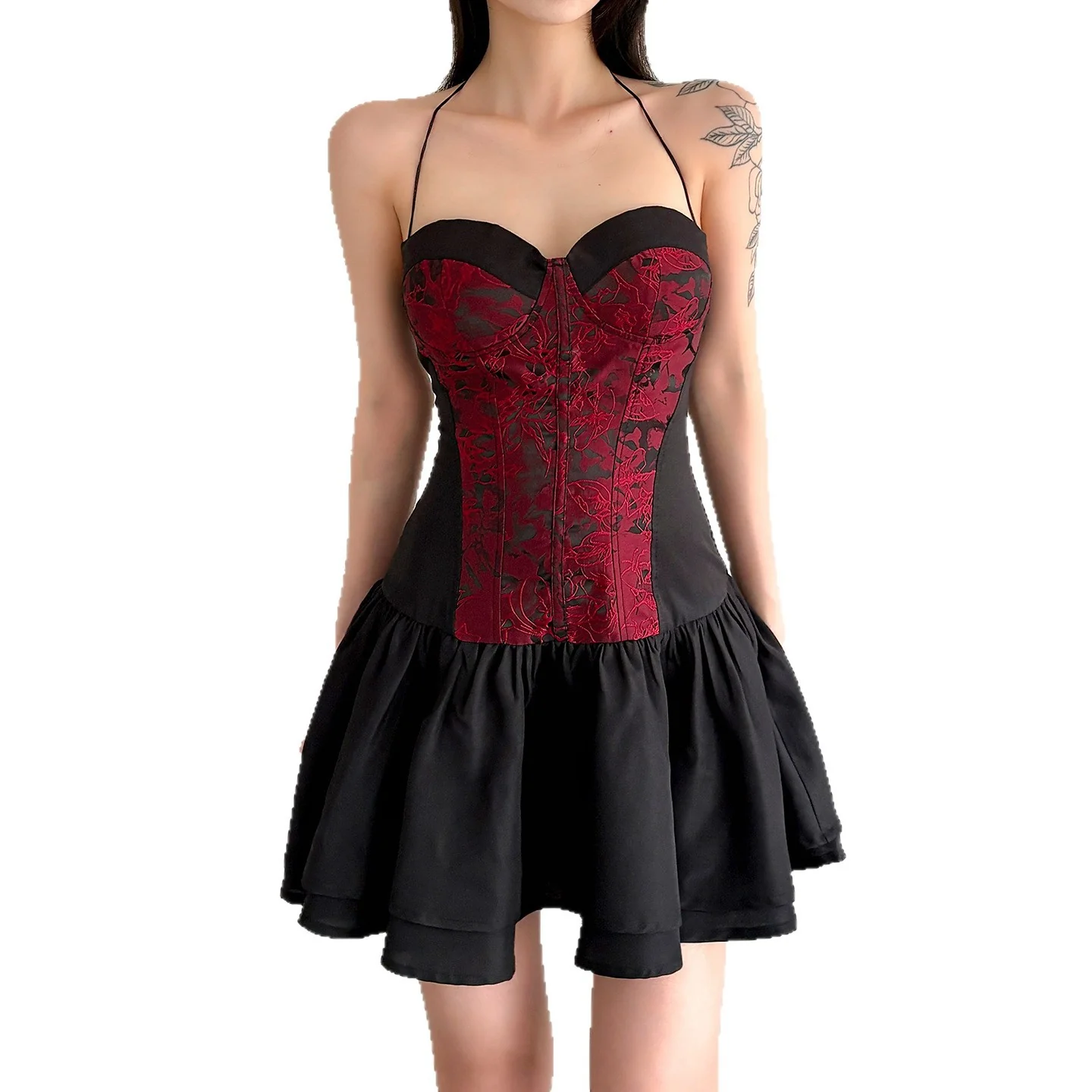 Damen Cocktailkleid mit Corsage und frischem Rock R&B - Image 5