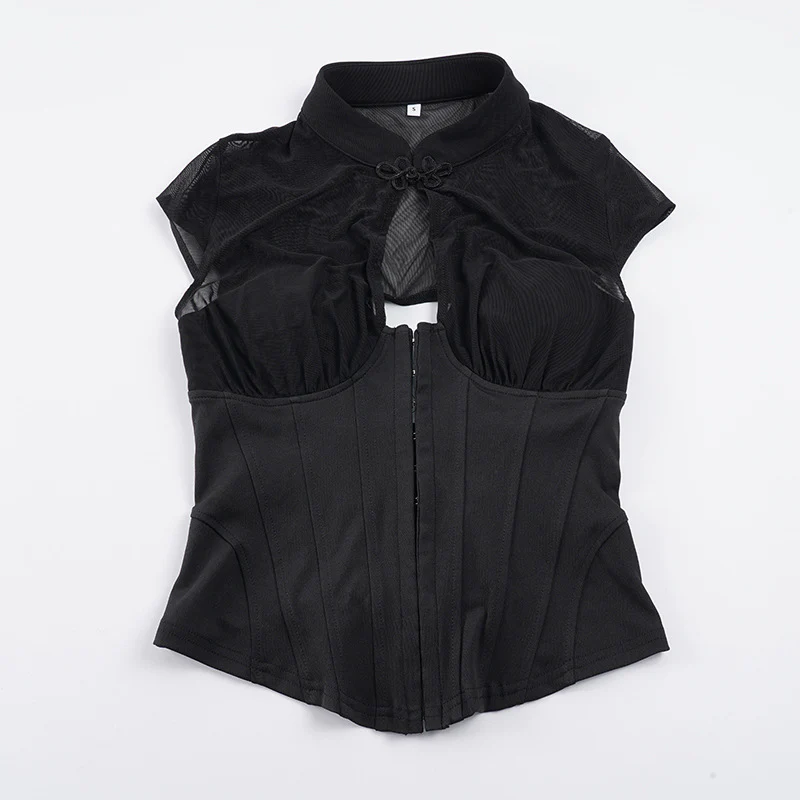 Damen Corsage mit transparenten Einsätzen und raffinierter Schnürungsdetail R&B - Image 7