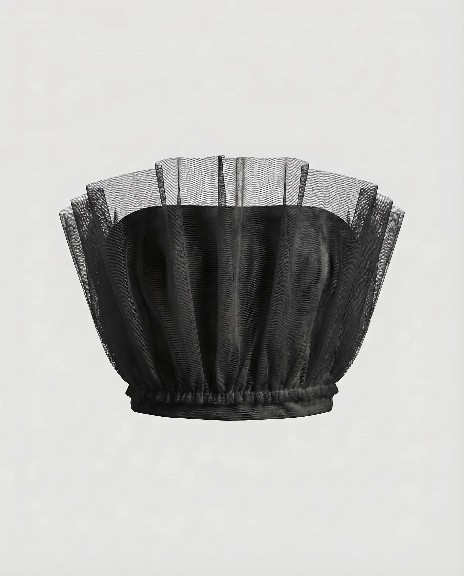 Damen Crop-Oberteil mit Volant und transparenten Details - Image 5