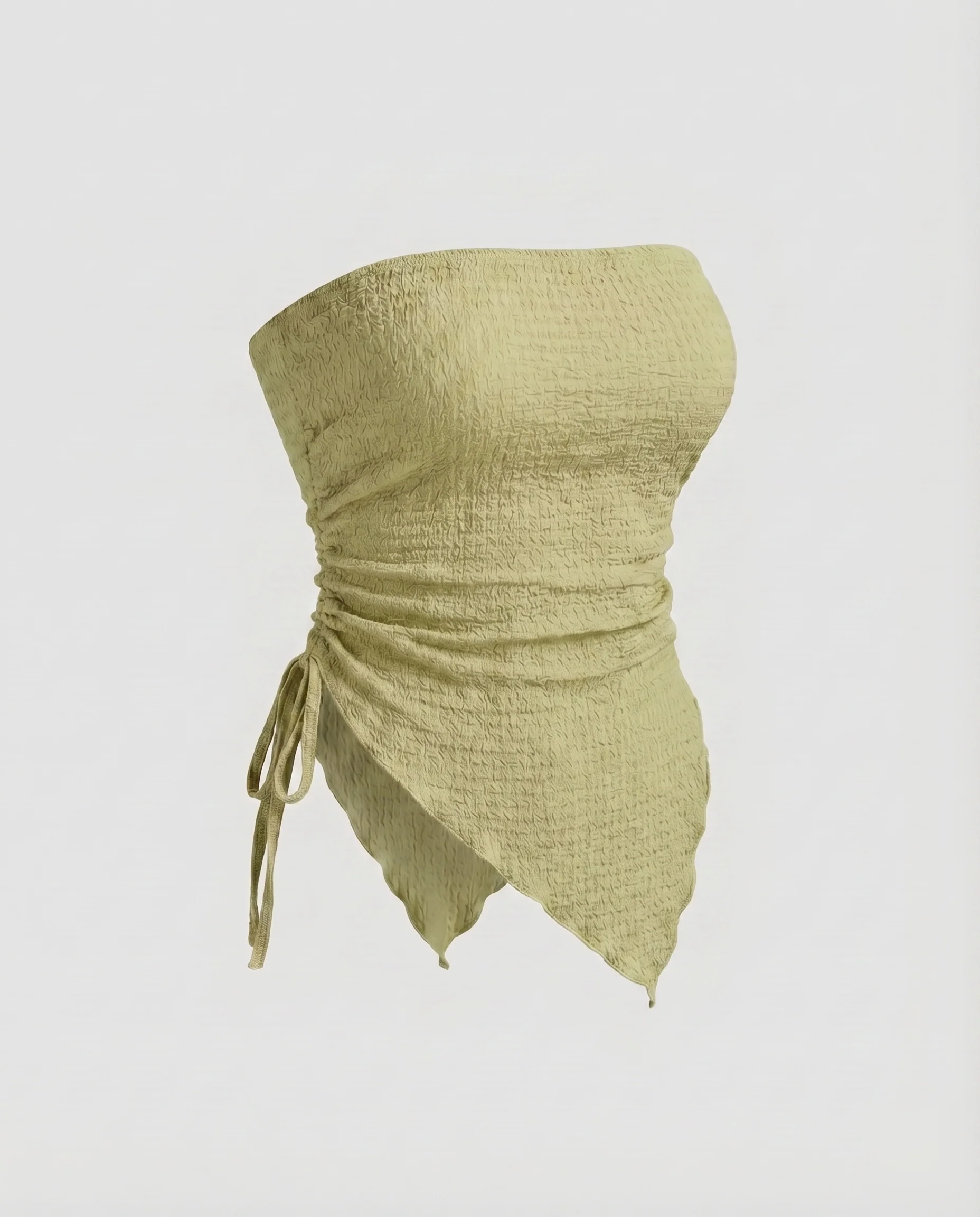 Damen Crop-Top mit asymmetrischem Schnitt und raffinierten Bindebändern - Image 9