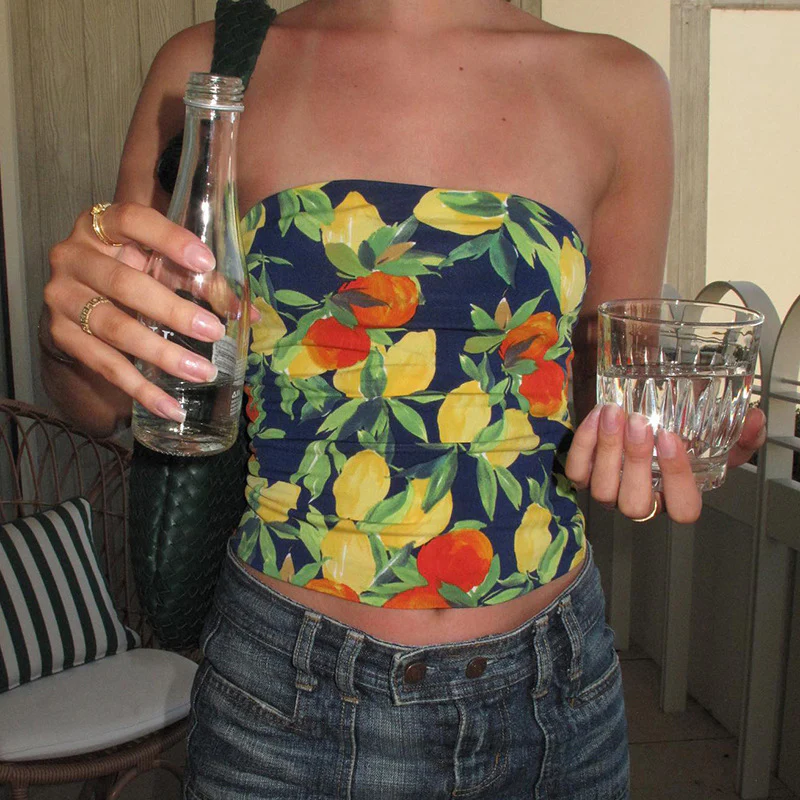 Damen Crop Top mit fruchtigem Muster R&B - Image 2