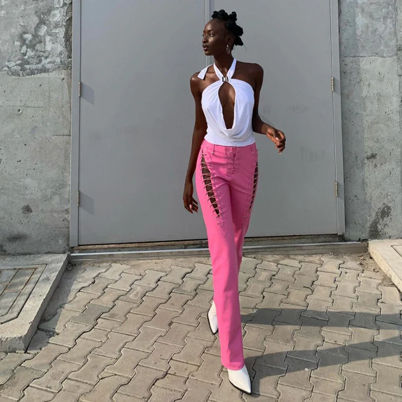 Damen Crop-Top mit innovativem Cut-Out-Design und langen Ärmeln R&B - Image 2